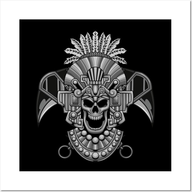 Aztec Skull 1.2 Wall Art by Harrisaputra